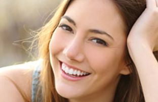 Woman with White Teeth Smiling