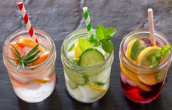Water in a Glass With Fruit